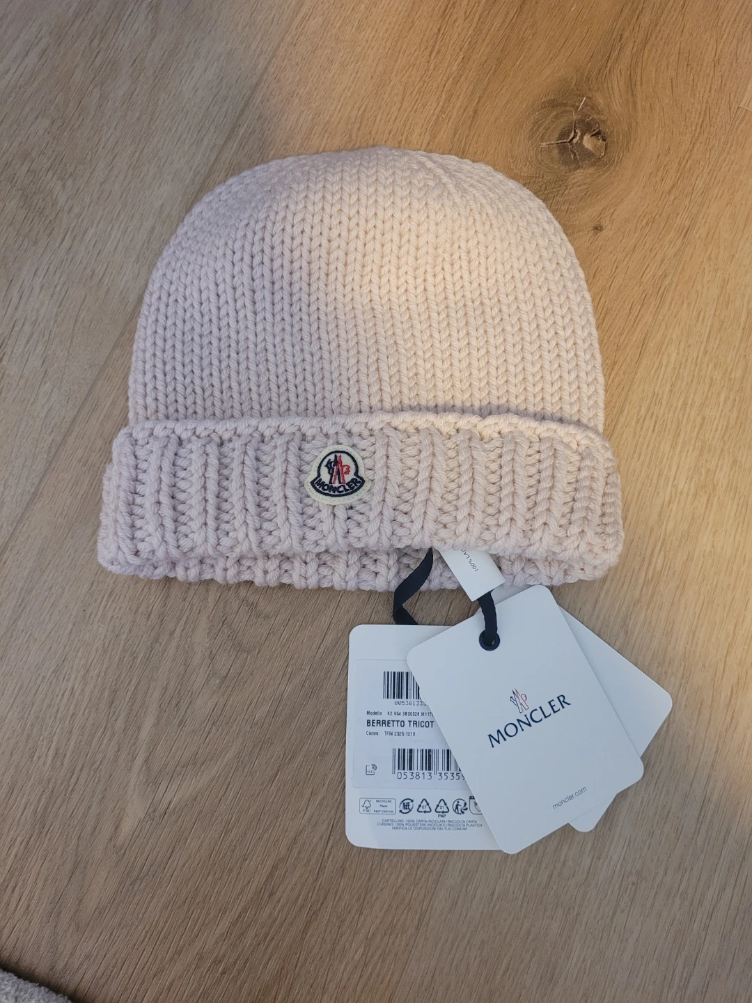Moncler Berretto Tricot Beanie - Pink