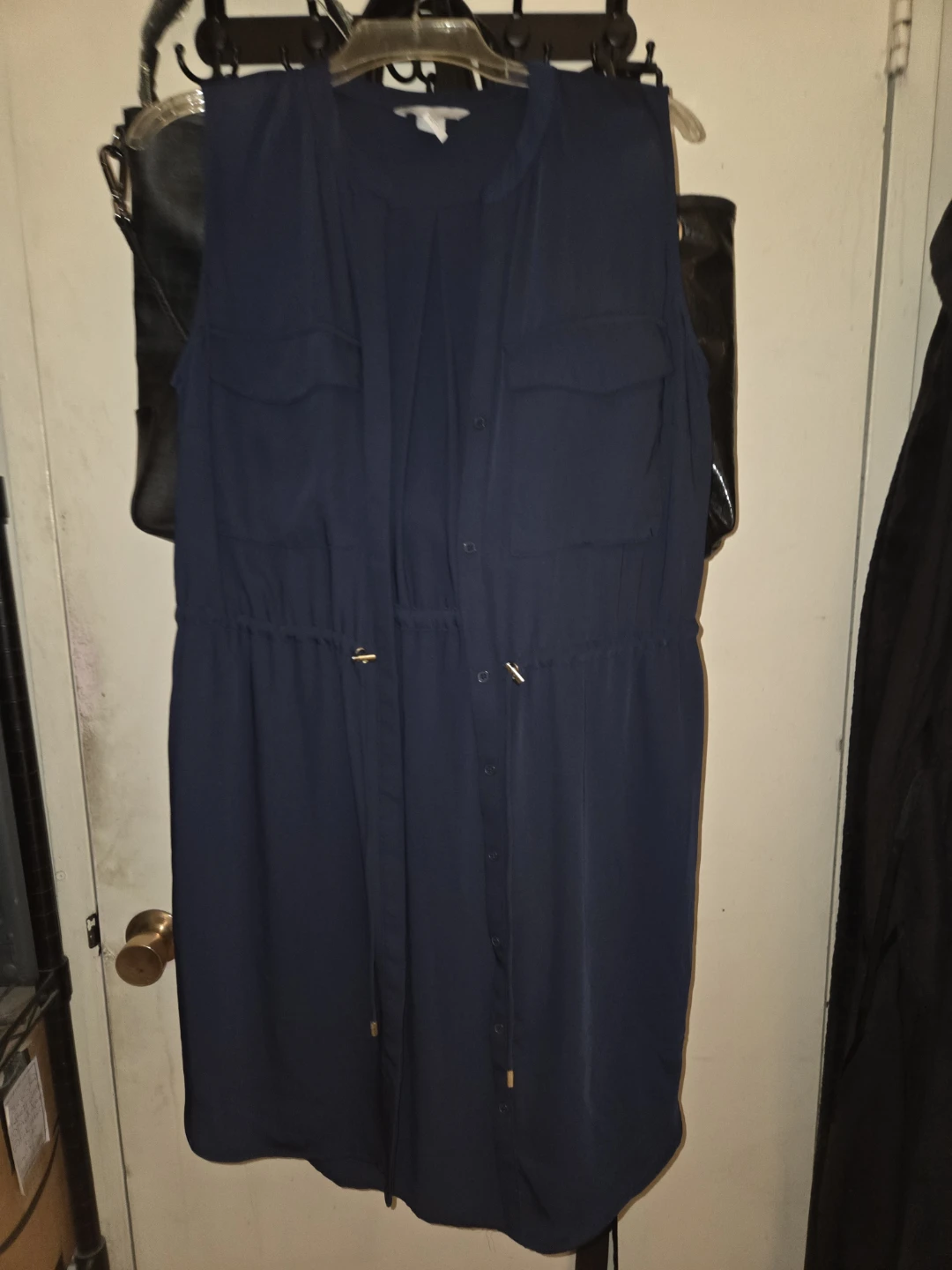 H&M Midnight Blue Button Down Maxi Dress in a Ladies 12