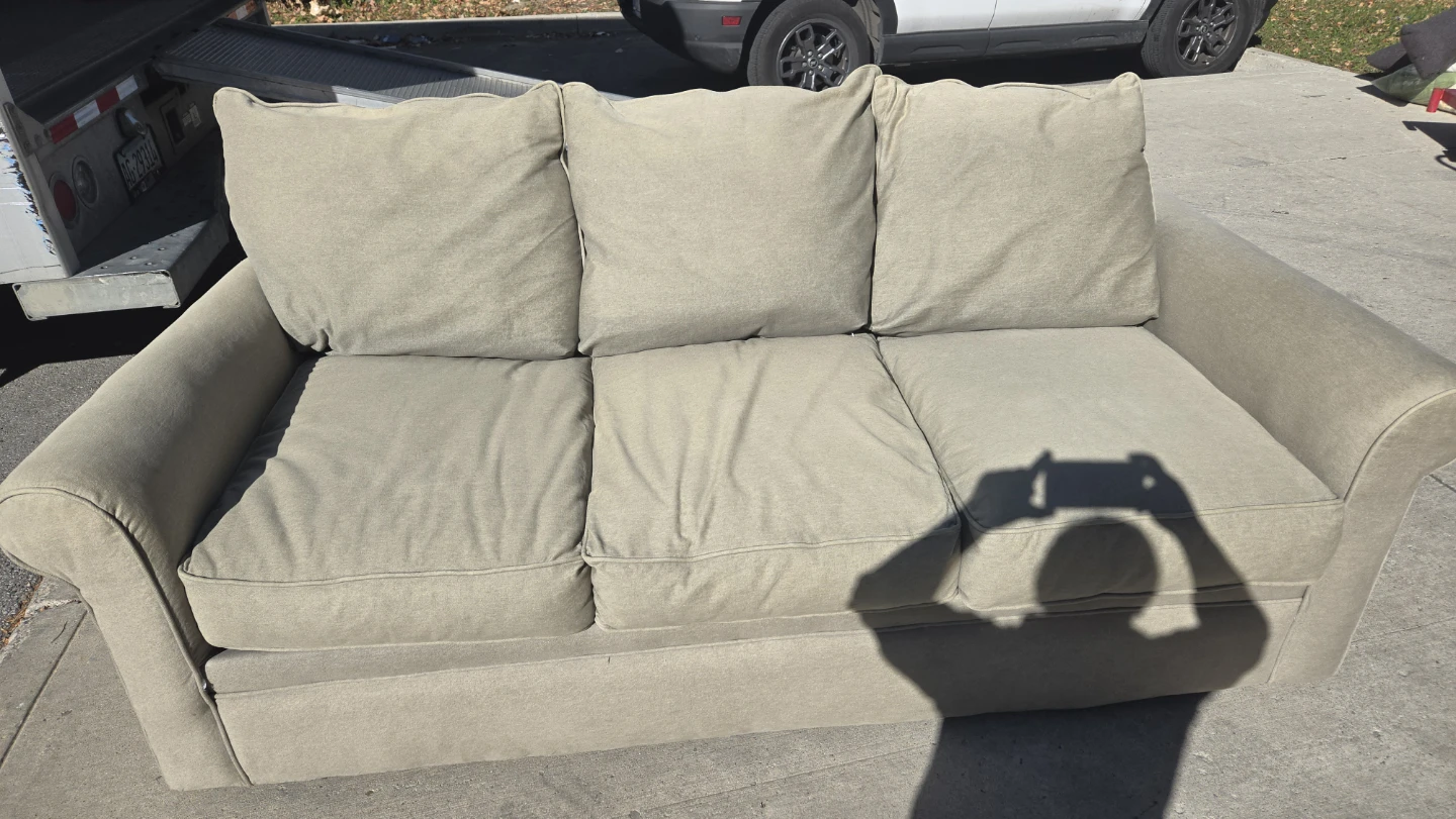 Beige Three-Seater Sofa