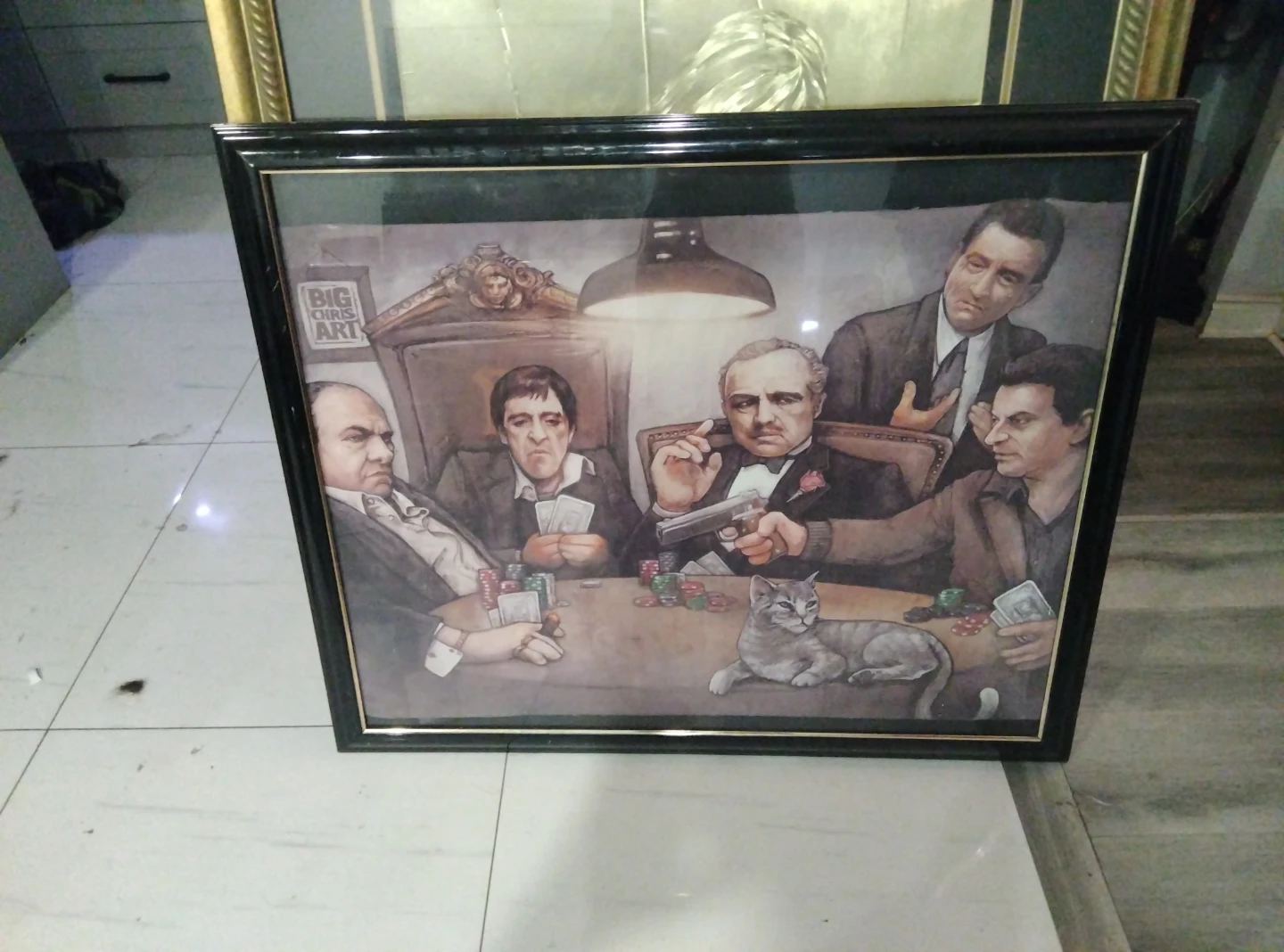 Big Chris Art Framed Movie Character Poker Print - photo 2