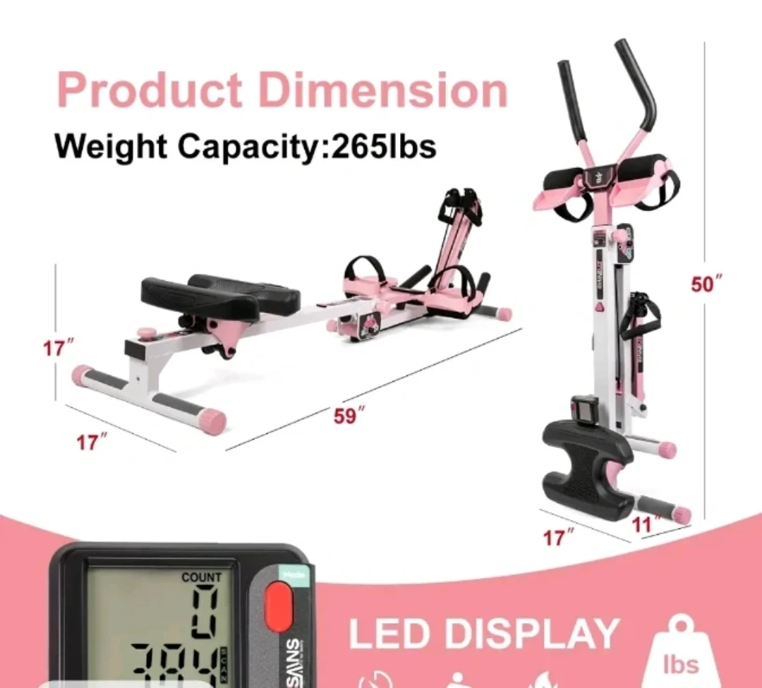 TOUSANS Rowing Machine 3 in 1 AB core trainer - photo 2