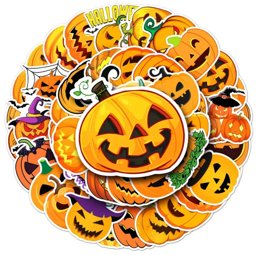 Halloween pumpkins stickers 50 pcs - photo 2