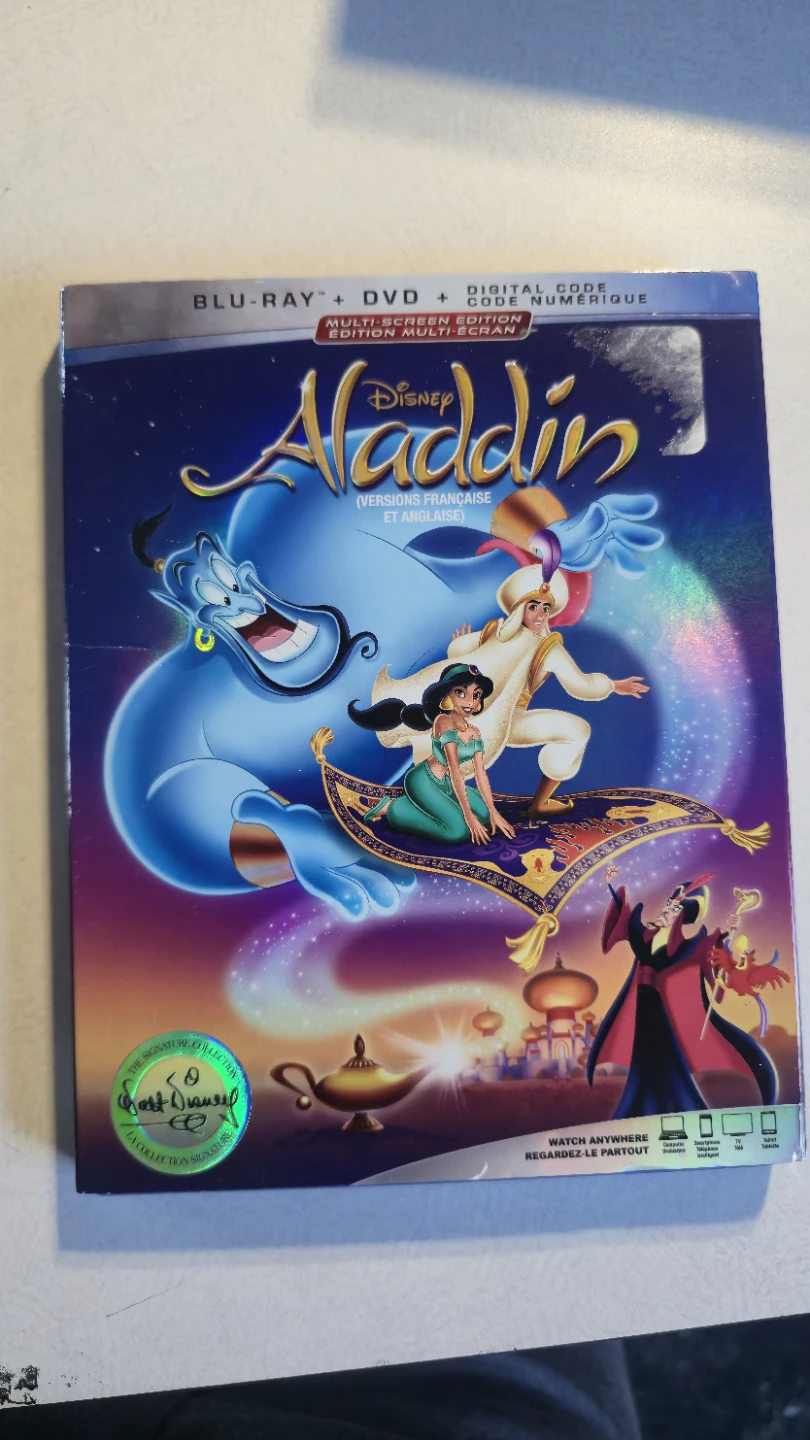 Disney Aladdin Multi-Screen Edition Blu-ray and DVD