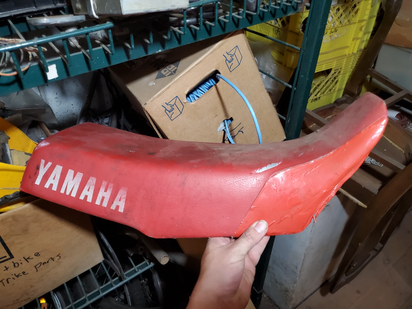 Vintage Yamaha Motorcycle Seat