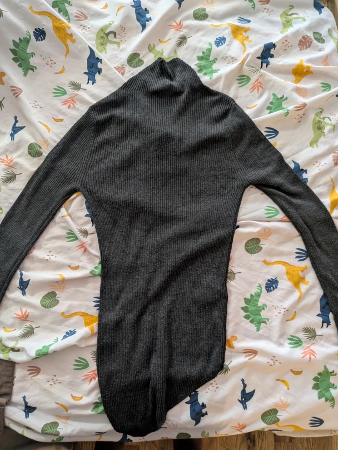 MNG Charcoal Ribbed Turtleneck Top - photo 5