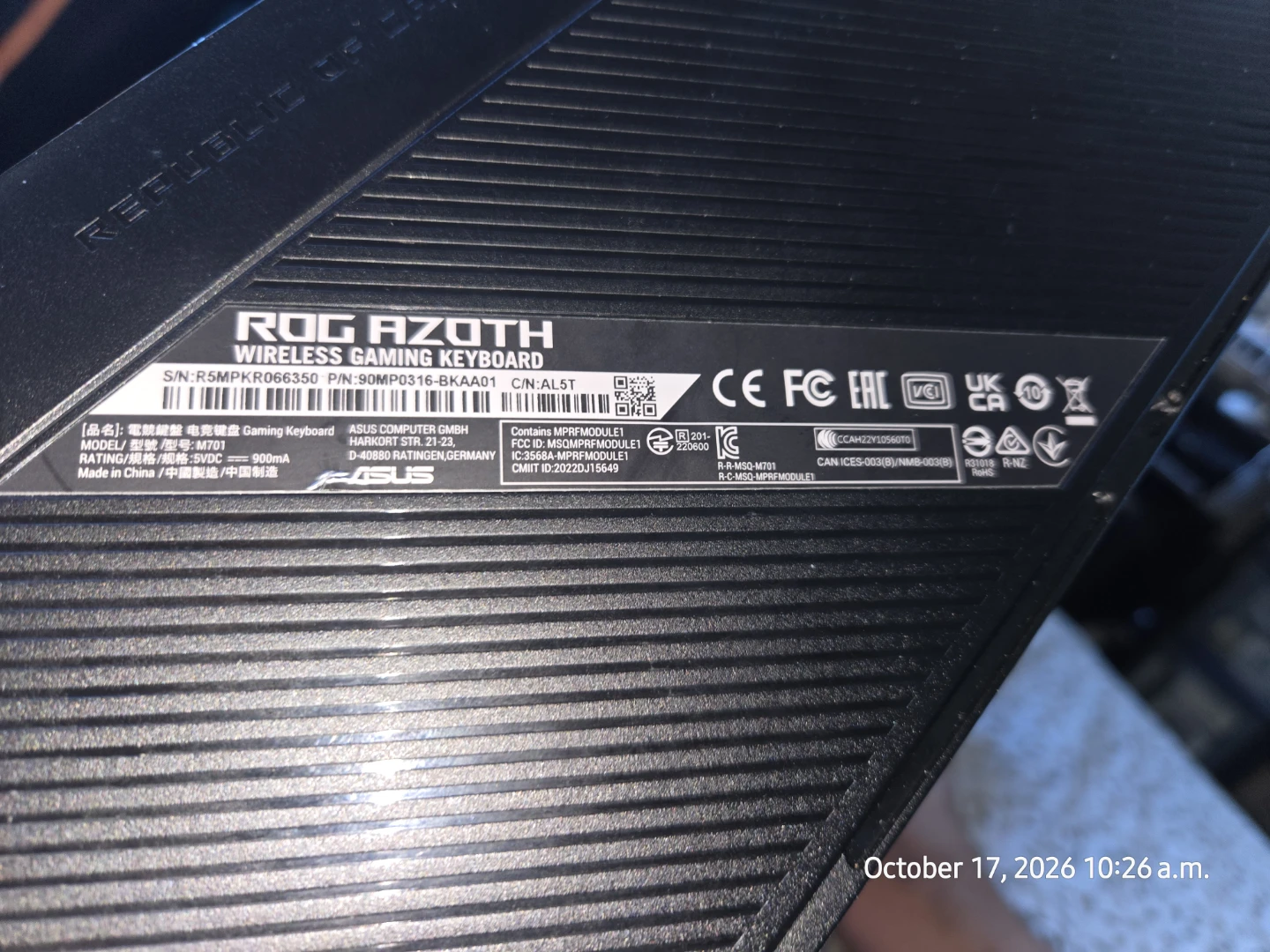 ASUS ROG Azoth Wireless Gaming Keyboard