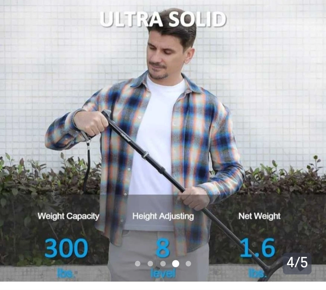 REHAND Quad Cane, Foldable Walking Cane - photo 4