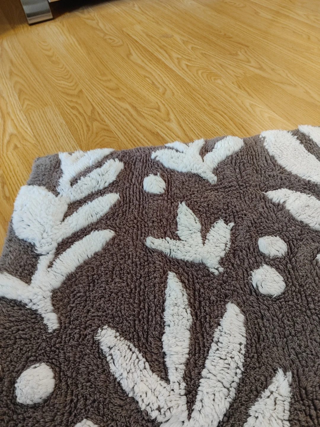 Cotton Leaf Pattern Bath Mat - photo 3