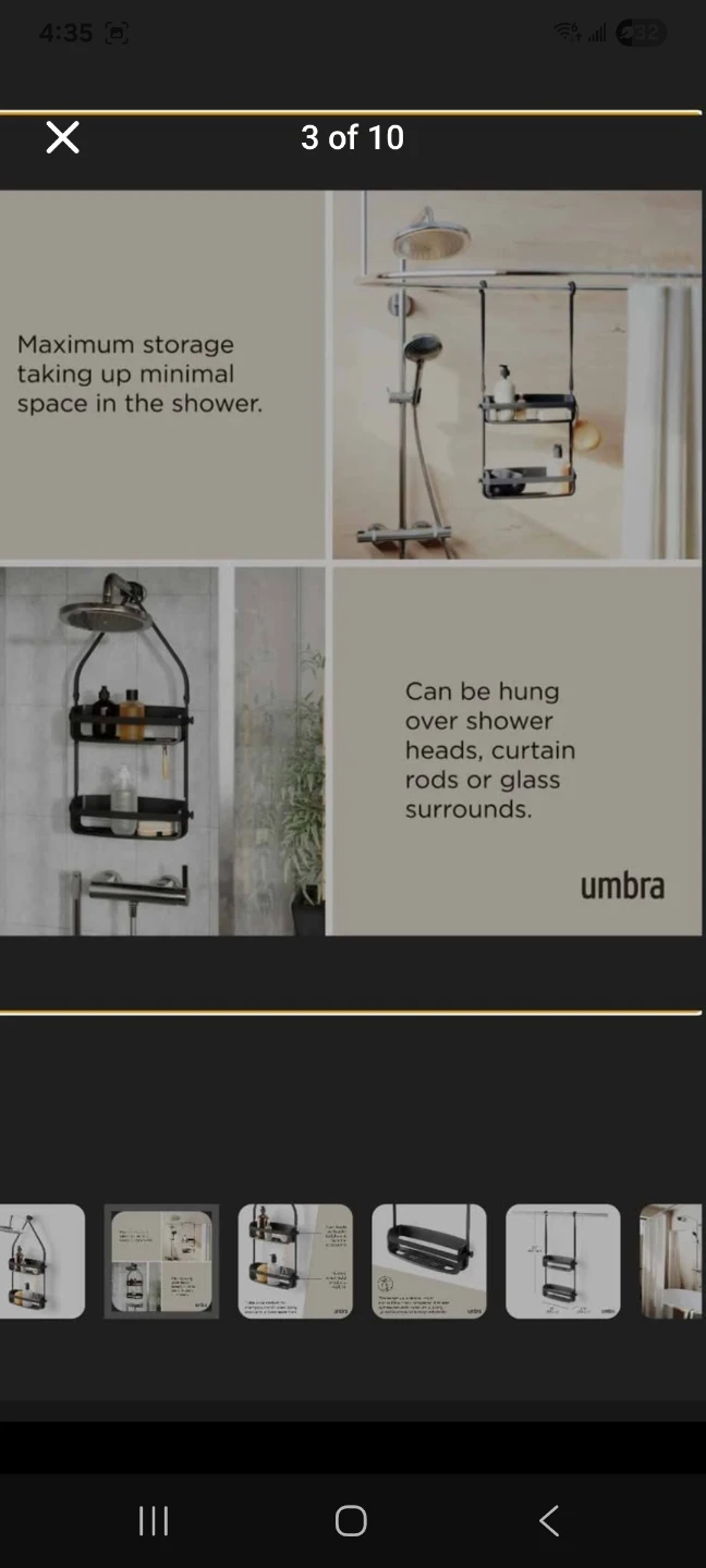 Umbra Flex Adhesive Rigid Plastic Shower Caddy - photo 5
