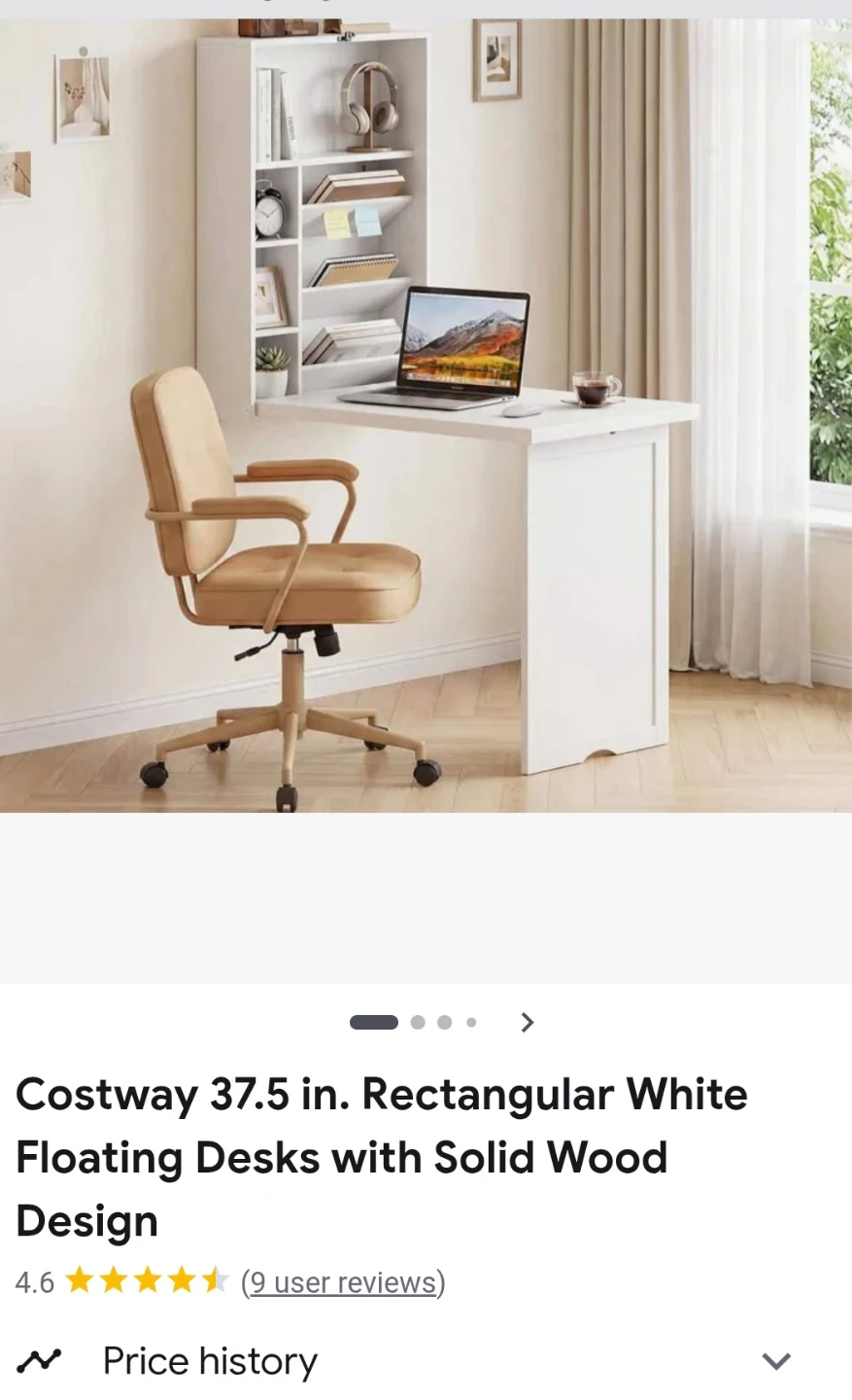 White Space Saver Wall Desk - photo 4