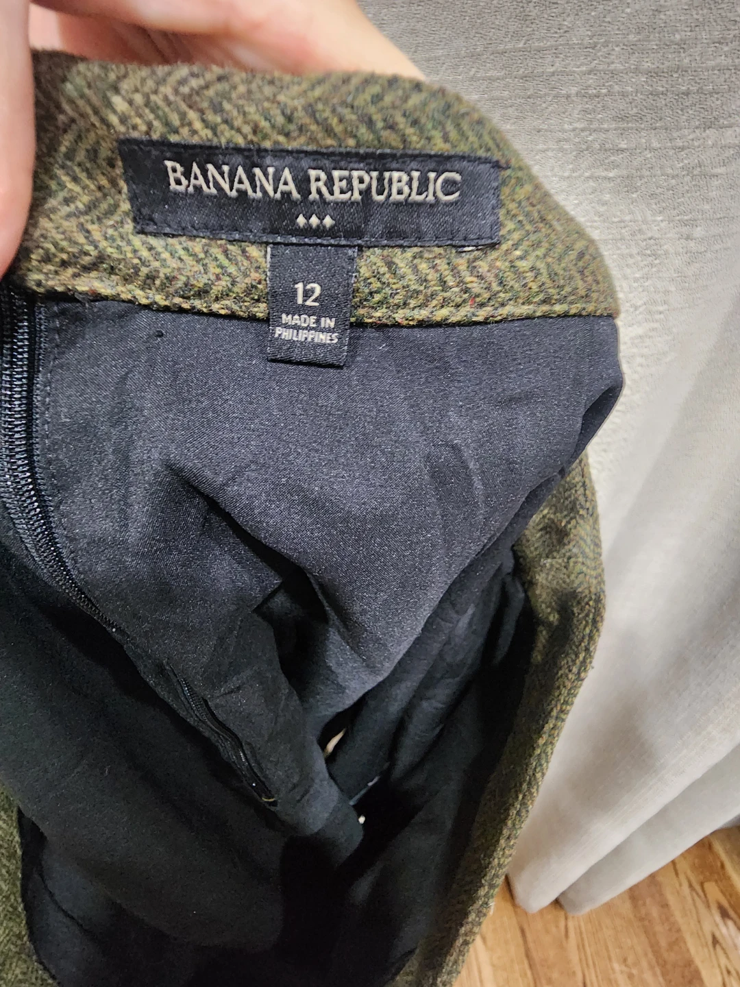 Banana Republic Green Herringbone Skirt - photo 2