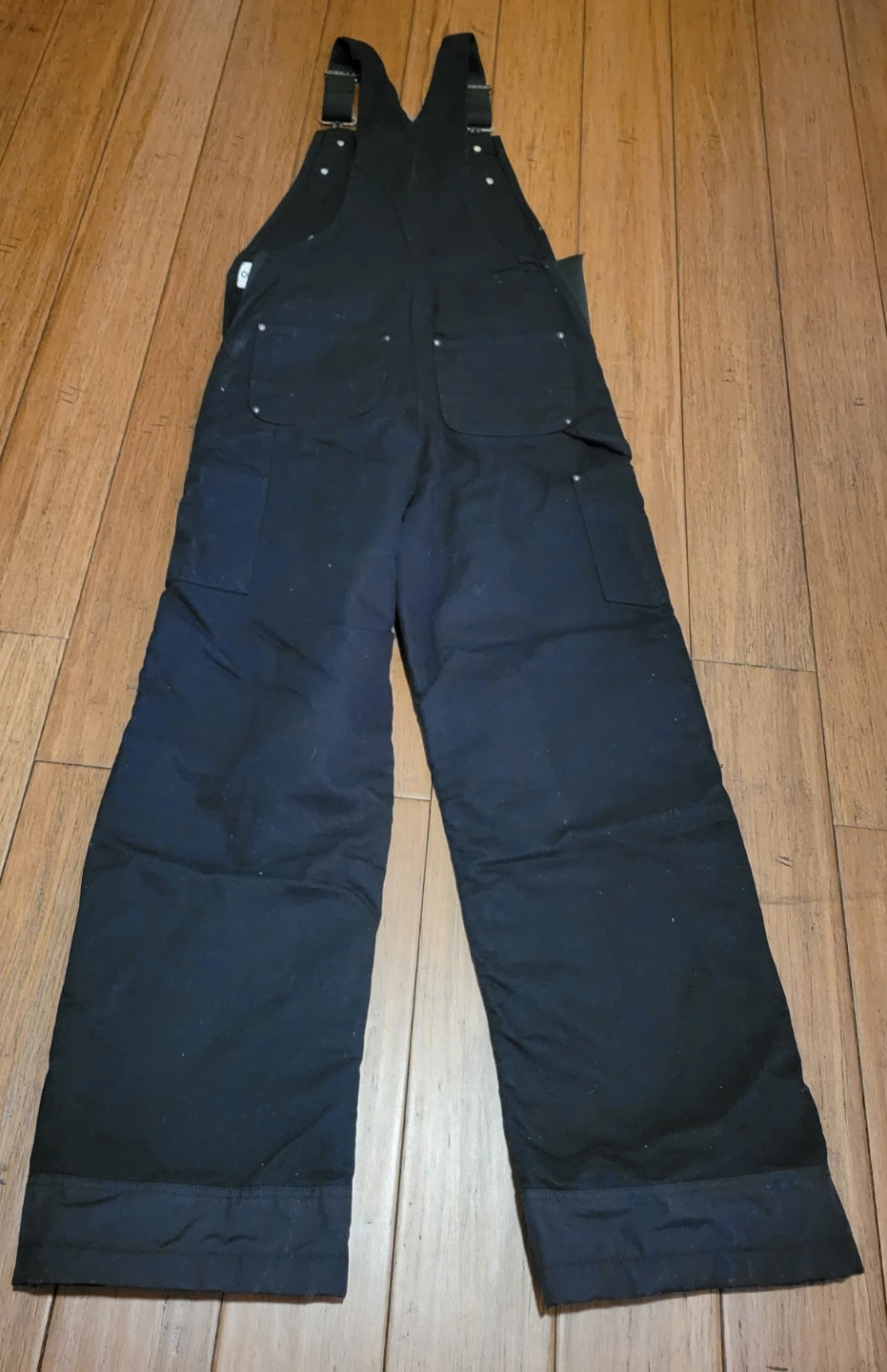 Carhartt Black Men Loose Fit Duck Insulated Bib Overall Sz Small - photo 5