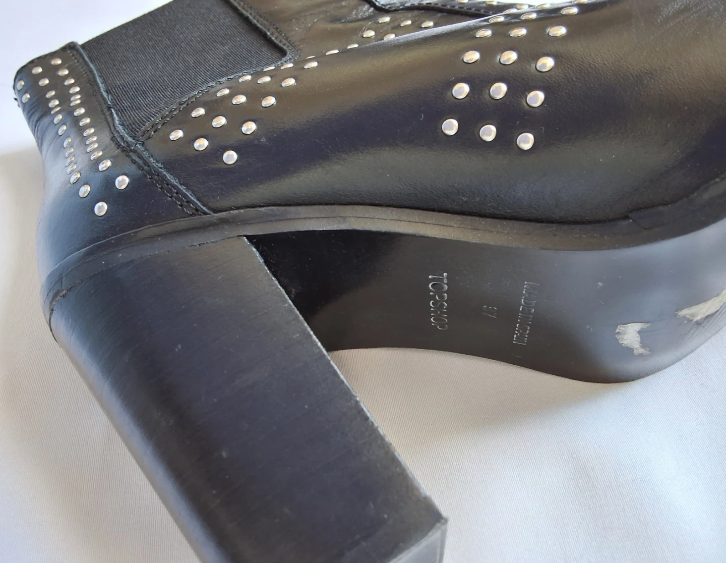 Topshop black studded boots - photo 5