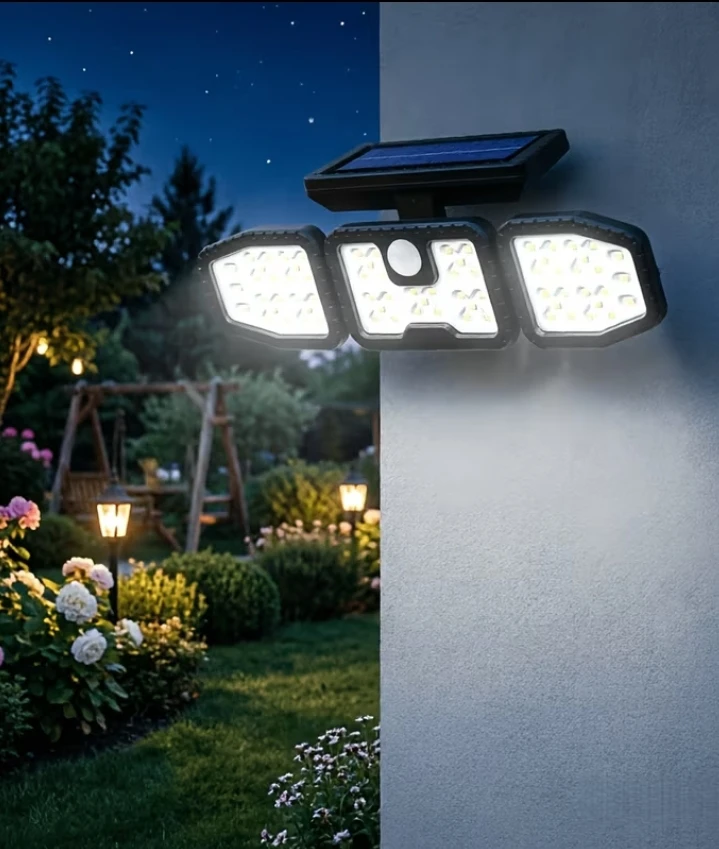 (BRAND NEW) Xmas Three-Head Motion Sensor Solar Security Light - photo 4