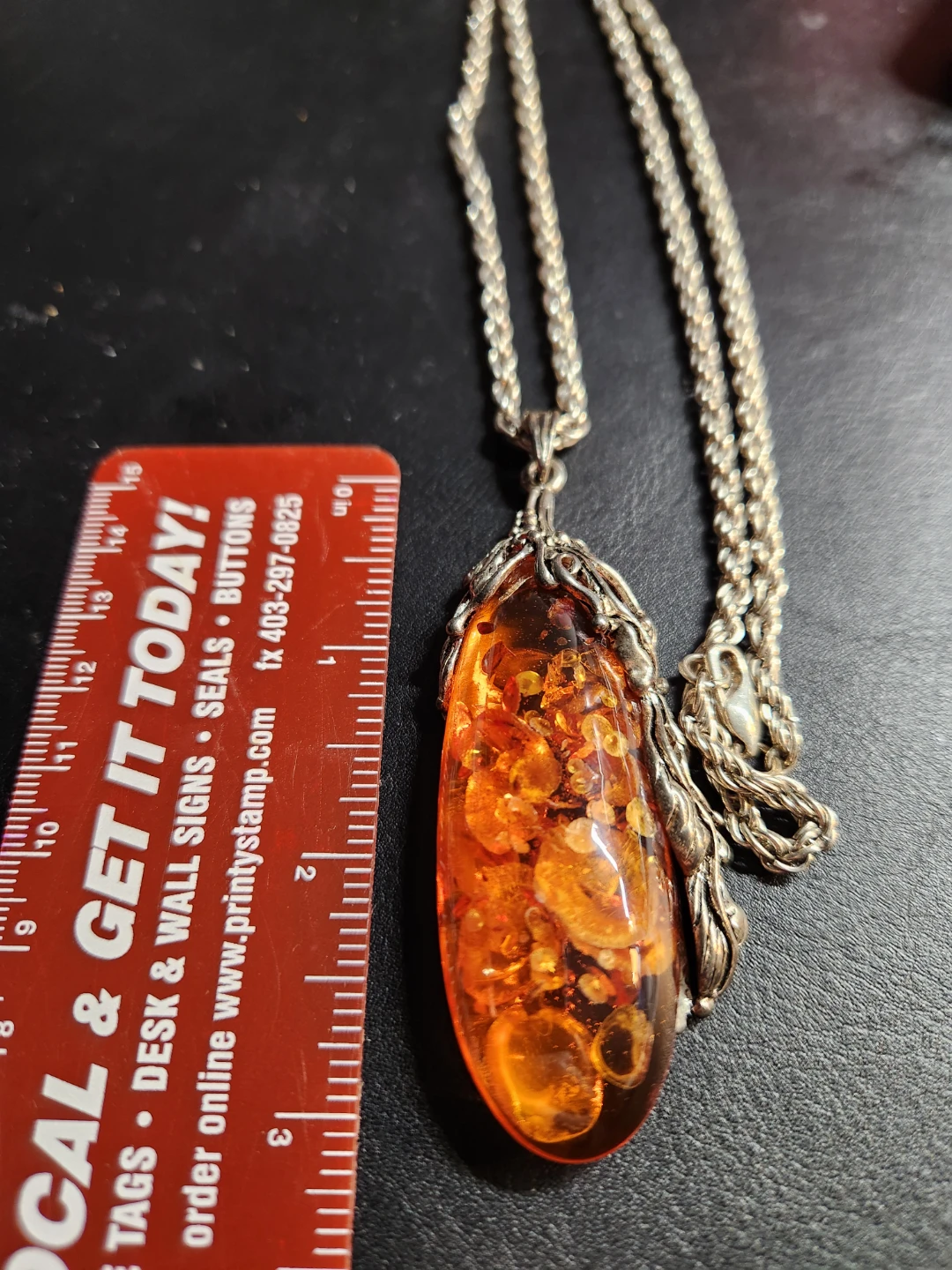 Amber Pendant Necklace - photo 2