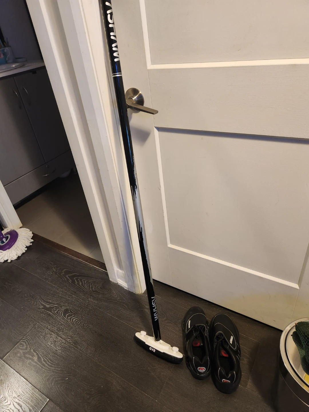 Asham Curling Broom and Shoes Set
