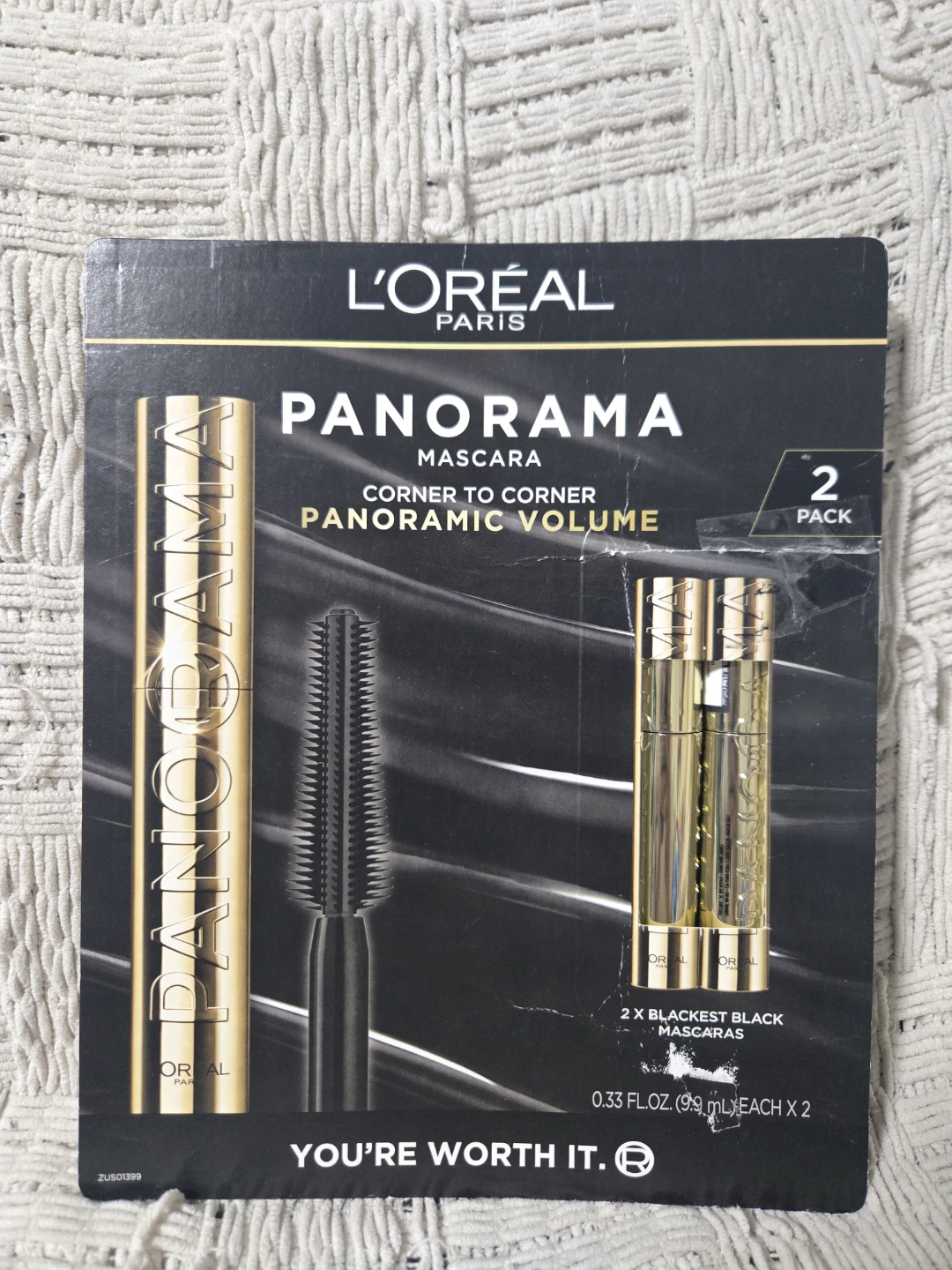 L'Oreal Panorama Mascara 2 Pack Blackest Black