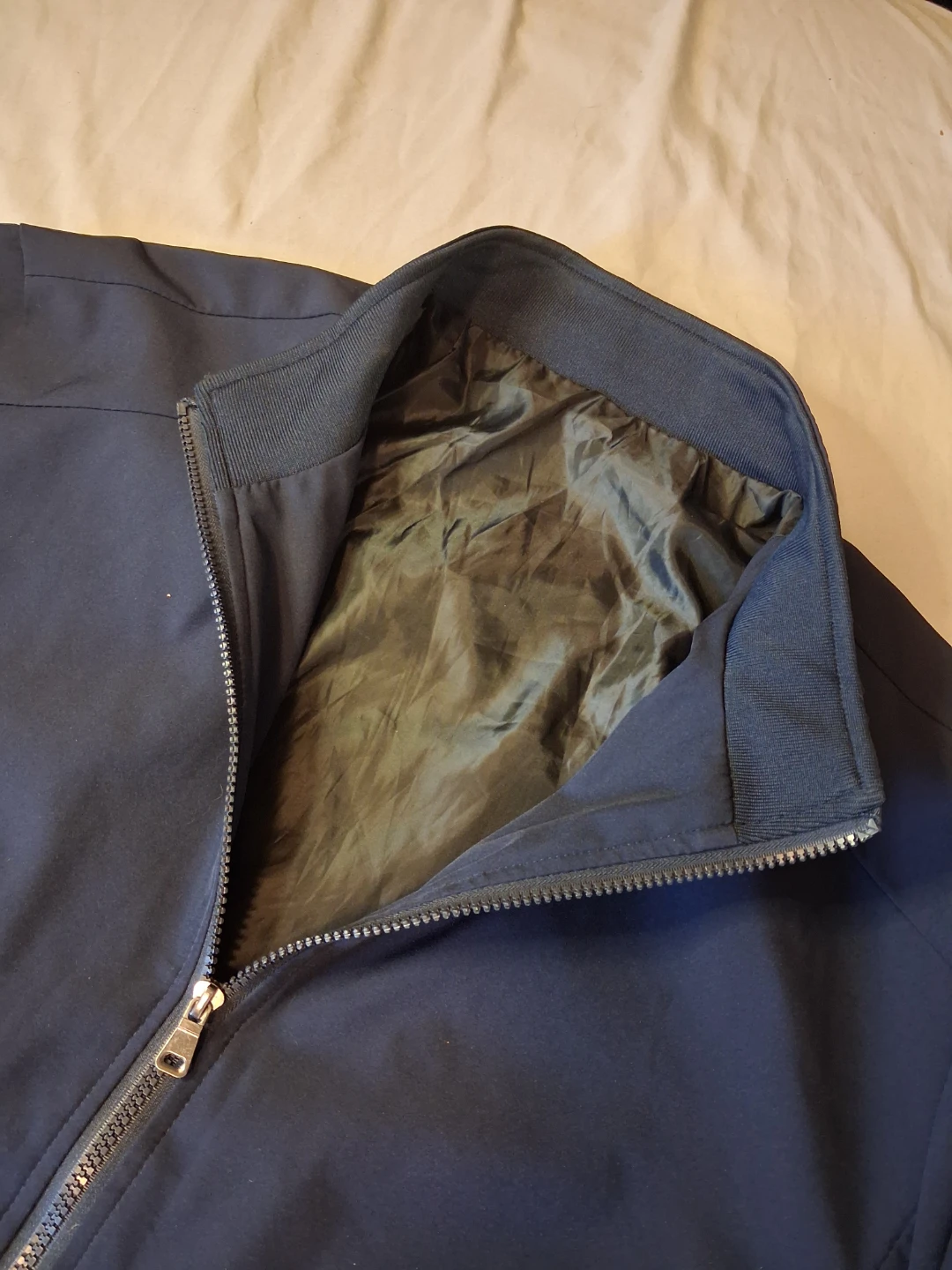 Navy Blue Bomber Jacket Size XXL For Sale - photo 2