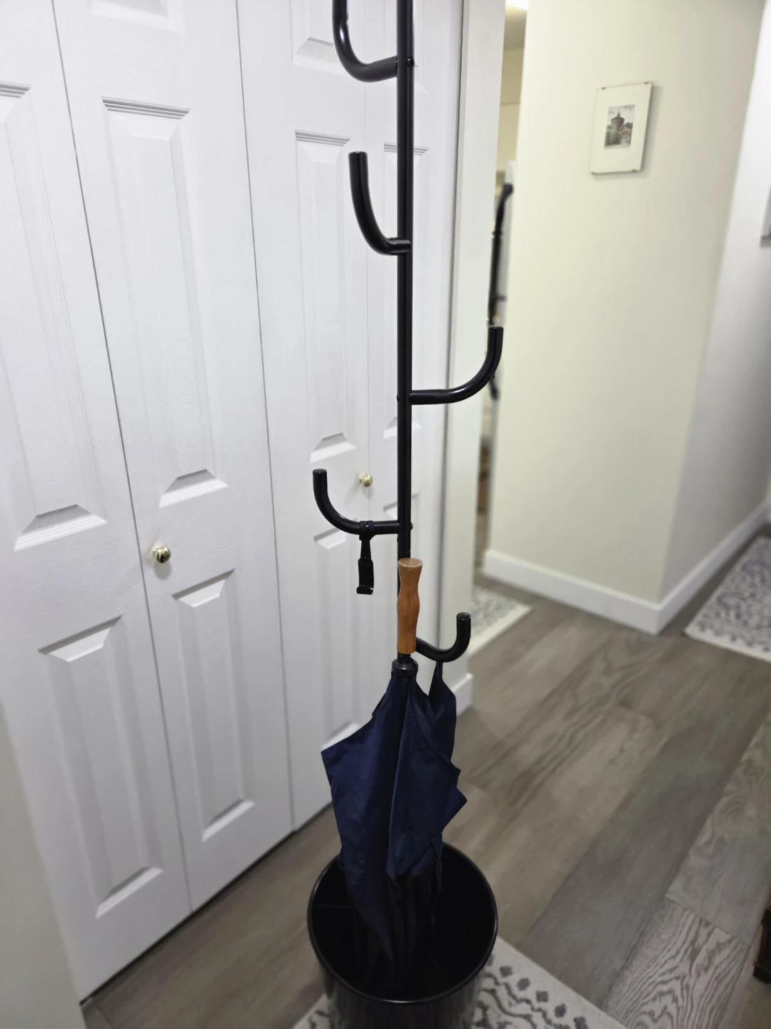 Black Metal Coat and Umbrella Stand - photo 2