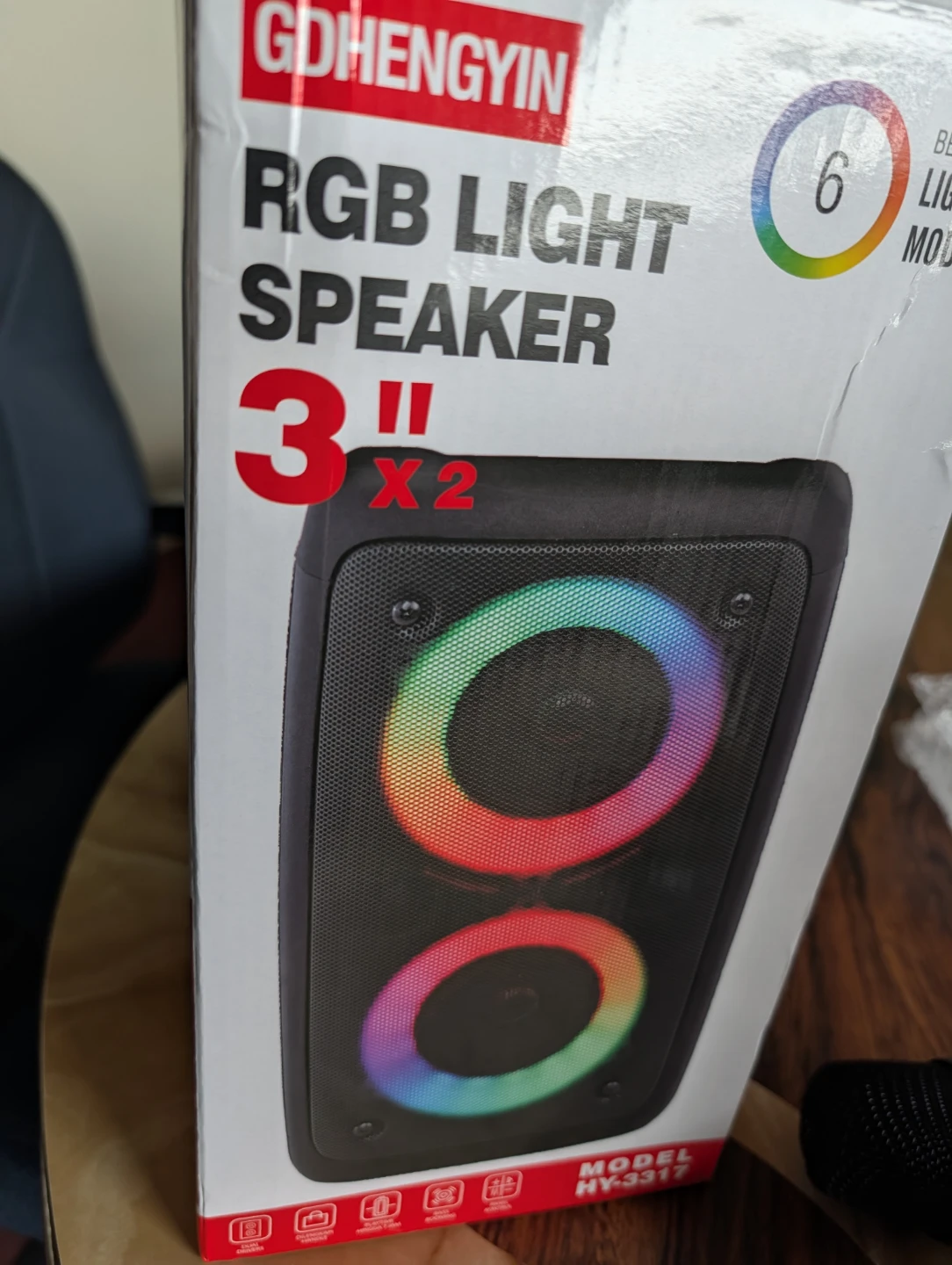 GDHENGYN RGB Light Speaker Model HY-3317 - photo 2