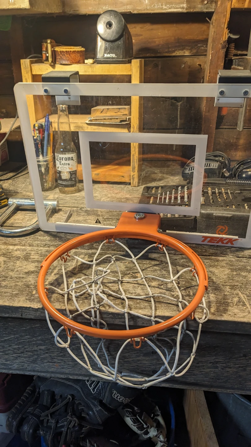 Tekk over-the-door mini basketball hoop