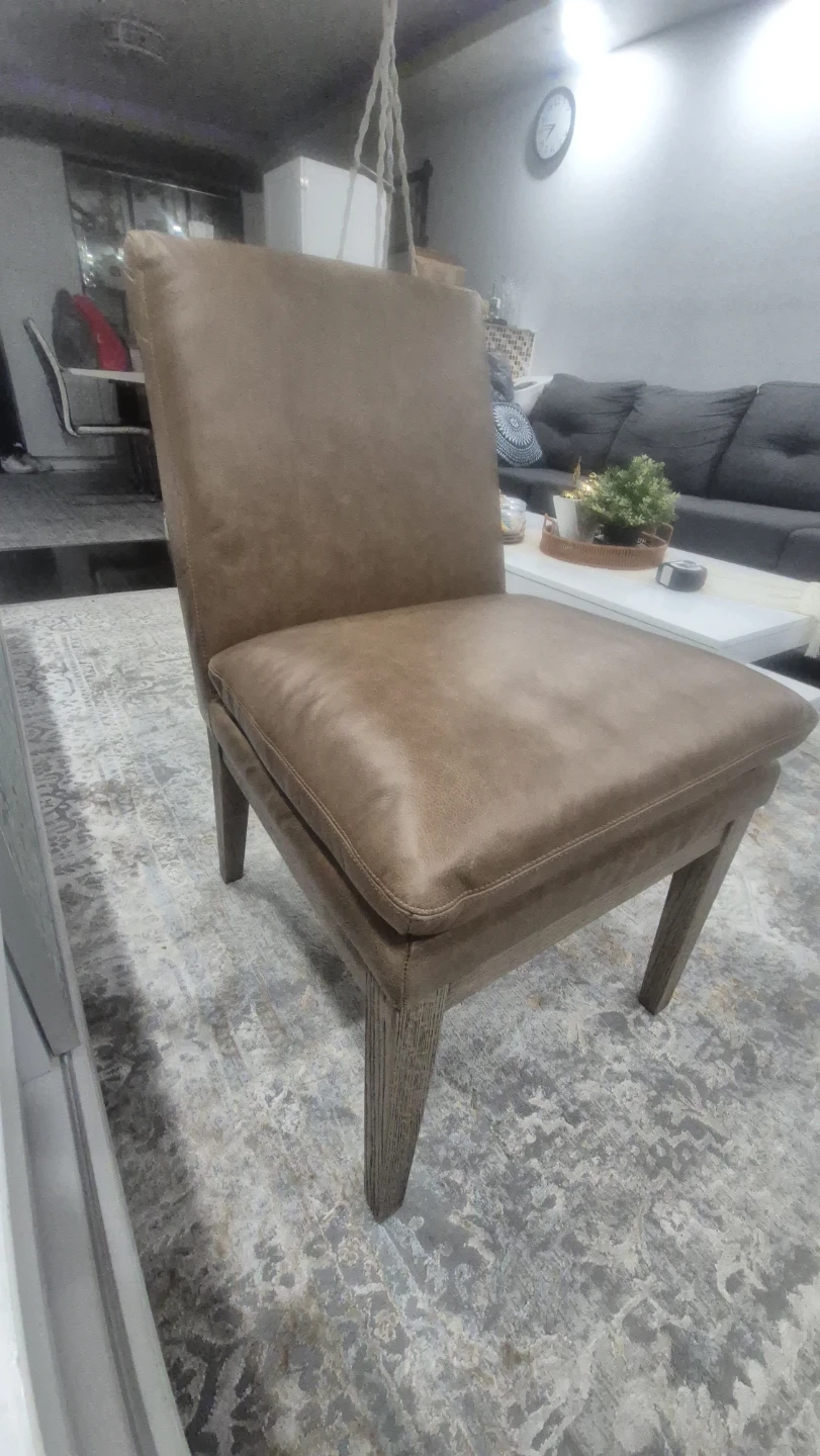 Tan faux leather  chair