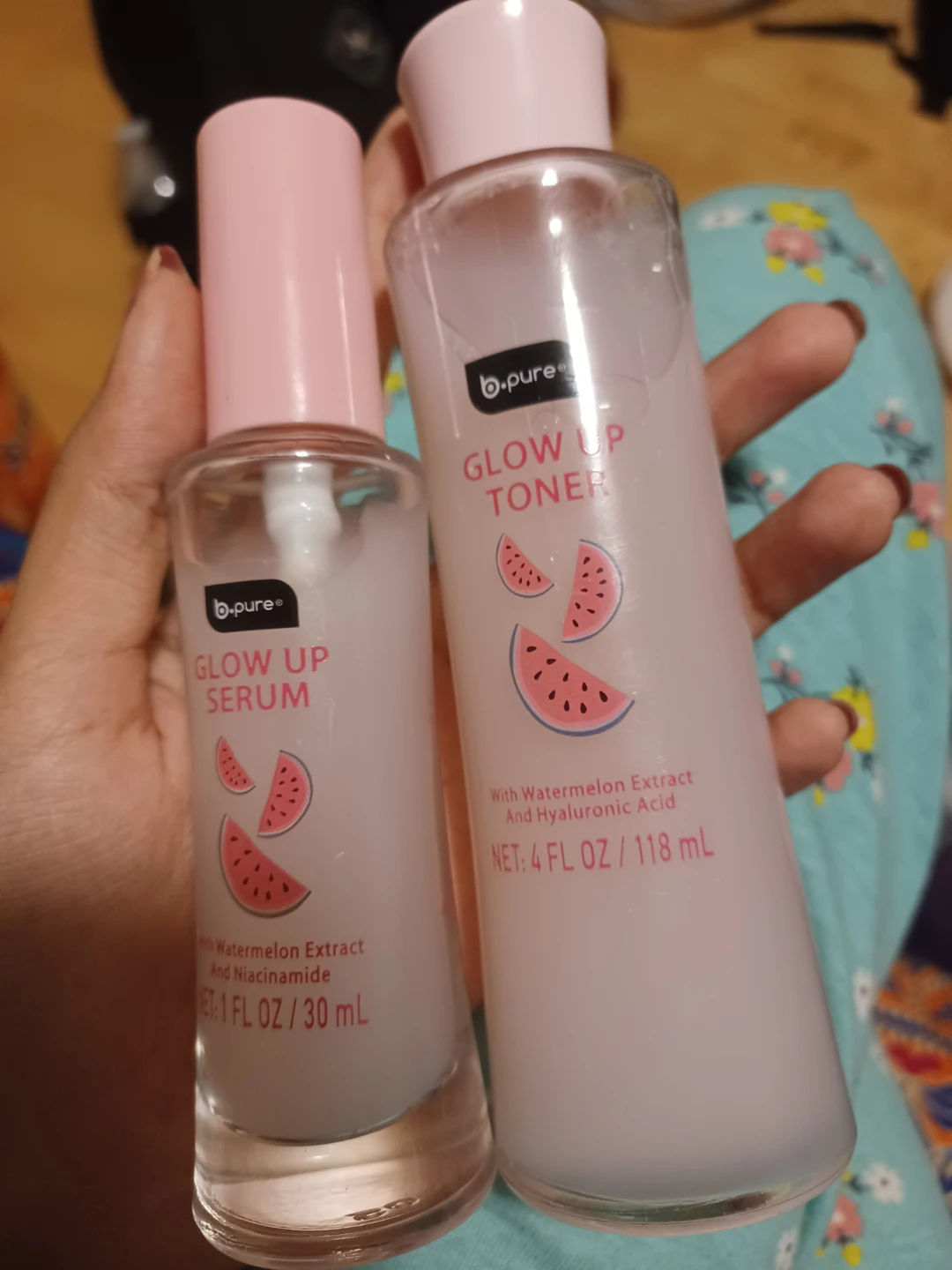 b.pure Glow Up Serum and Toner Set