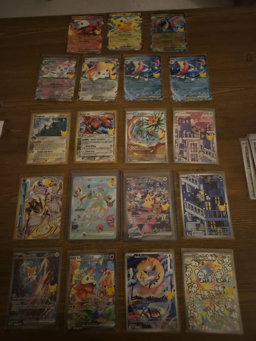 All 19 cards from 30th anniversary Pokémon