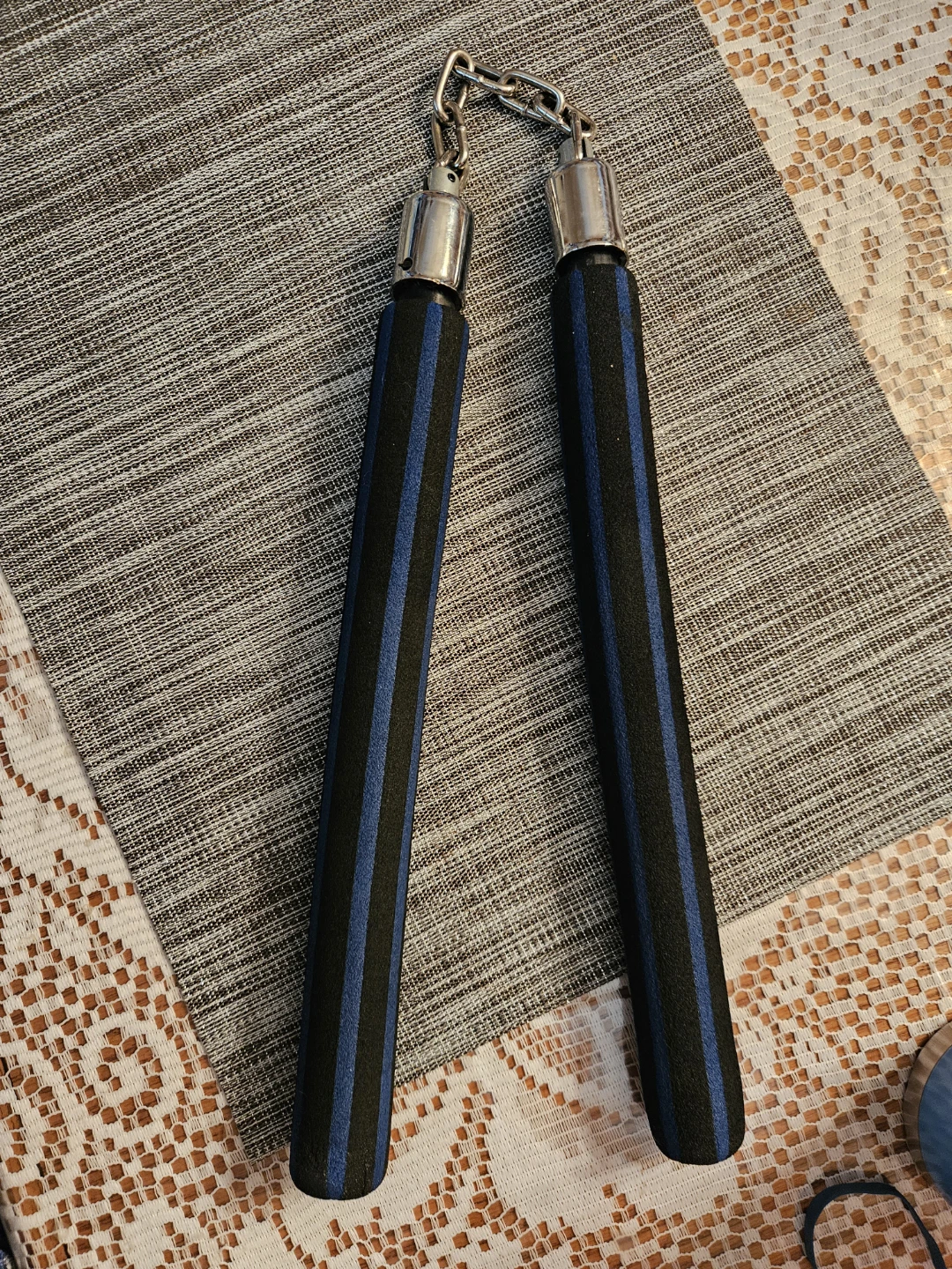 Foam Nunchucks - Black and Blue