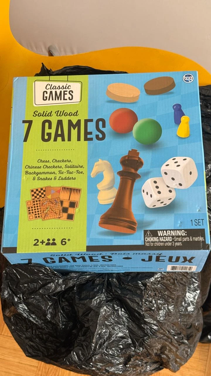 Classic Games 7-in-1 Solid Wood Set