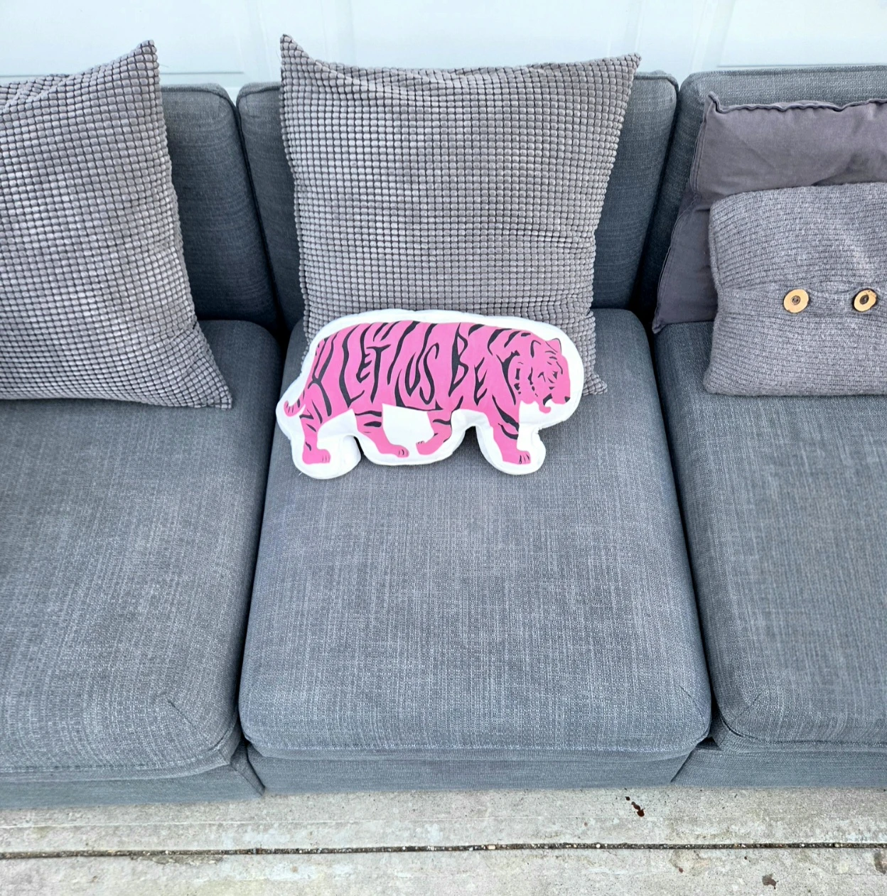 Vintage Modular Sleeper Sofa in Grey. Like New!