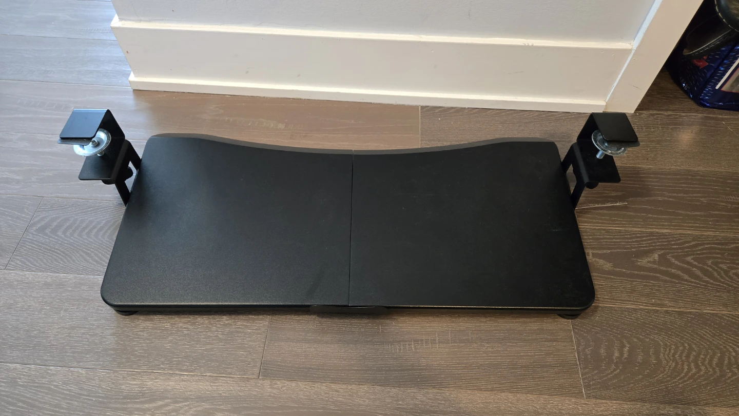 Suptek Under Desk Pull Out Keyboard Tray, Black