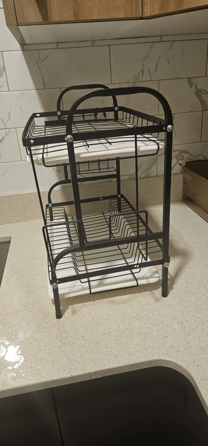 Two-Tier Black Dish Drying Rack - photo 3