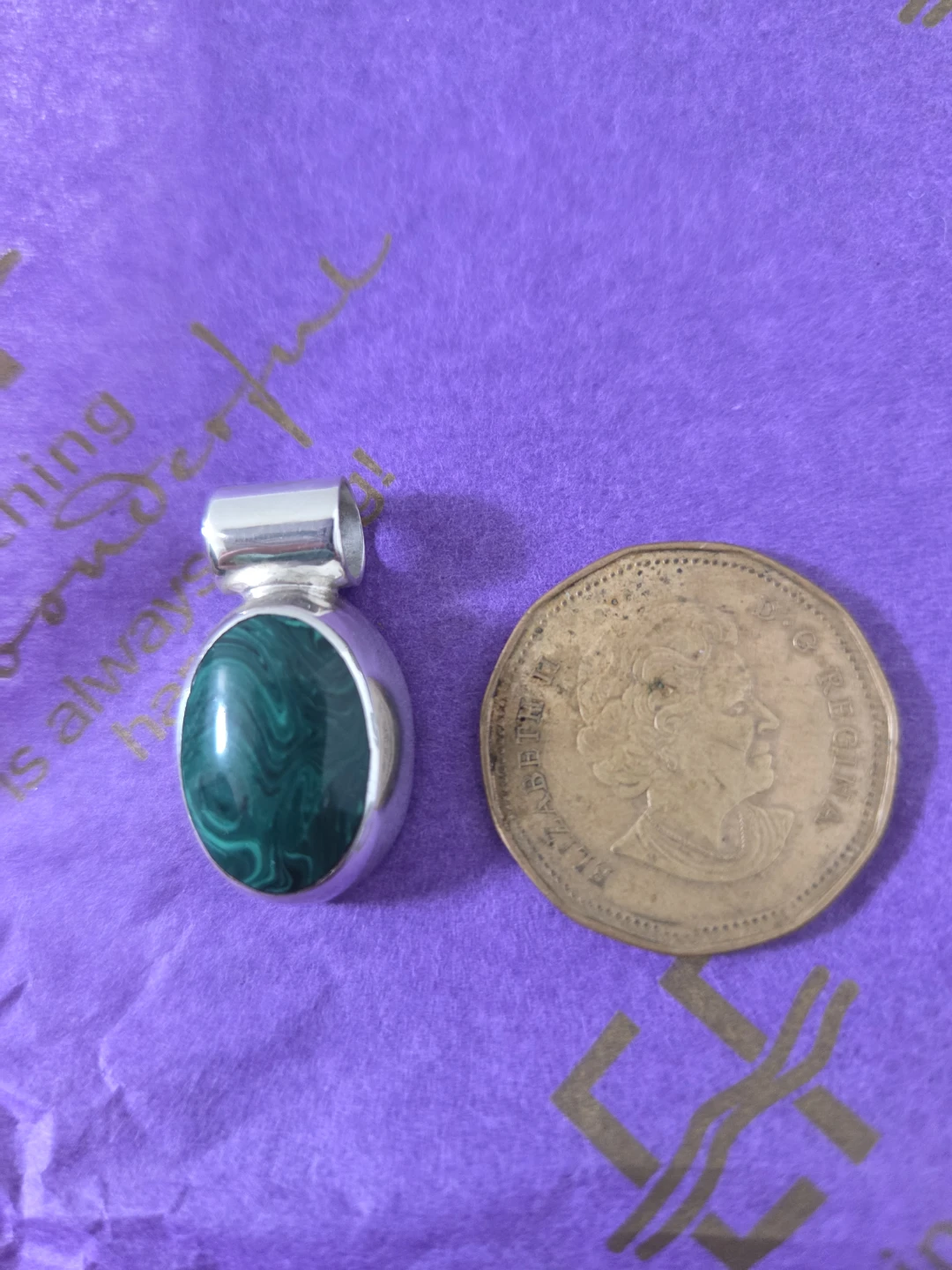 Sterling Silver Malachite Pendant - photo 2