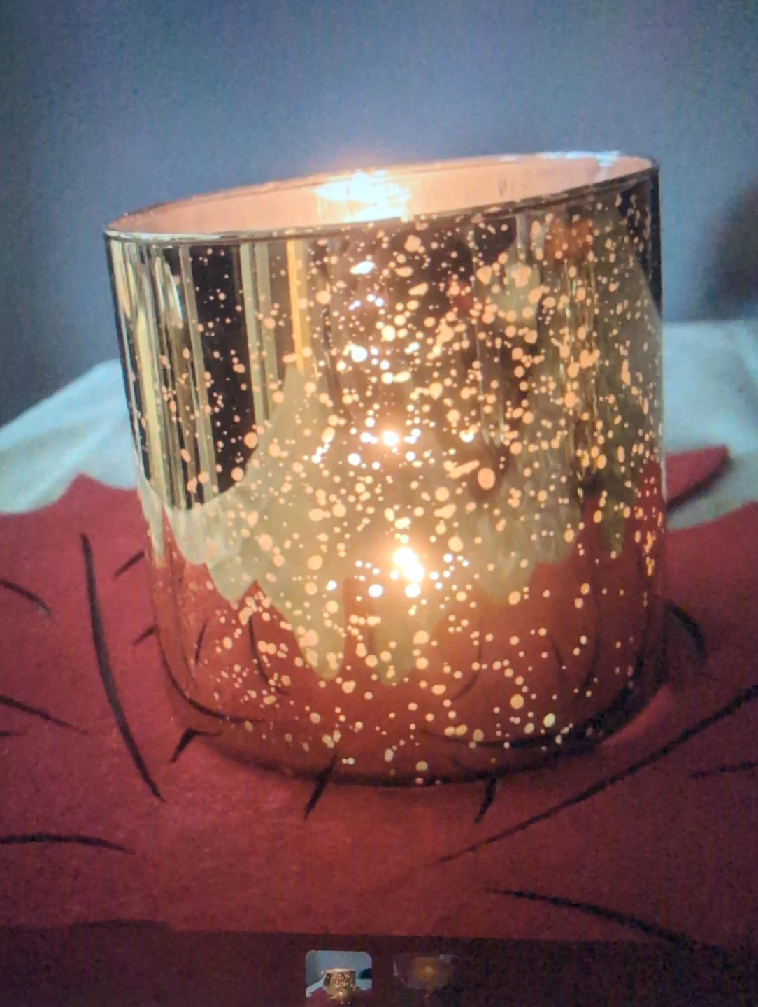 Gold Mercury Glass Candle