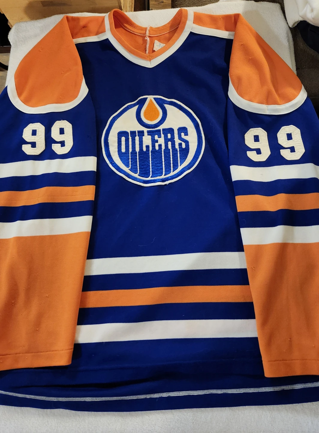 Vintage Edmonton Oilers Maska Ultrafil Jersey 99