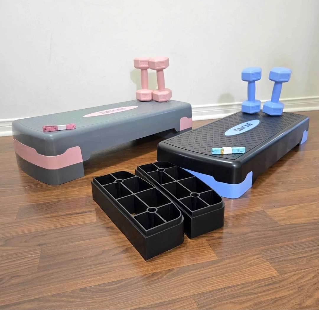 Stepper - Aerobic stepper set, step platform, two 2lb dumbbells - photo 2