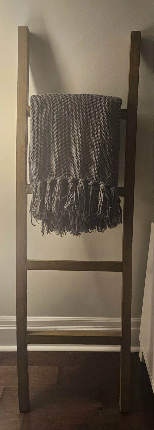Decorative Wooden Blanket Ladder - photo 2