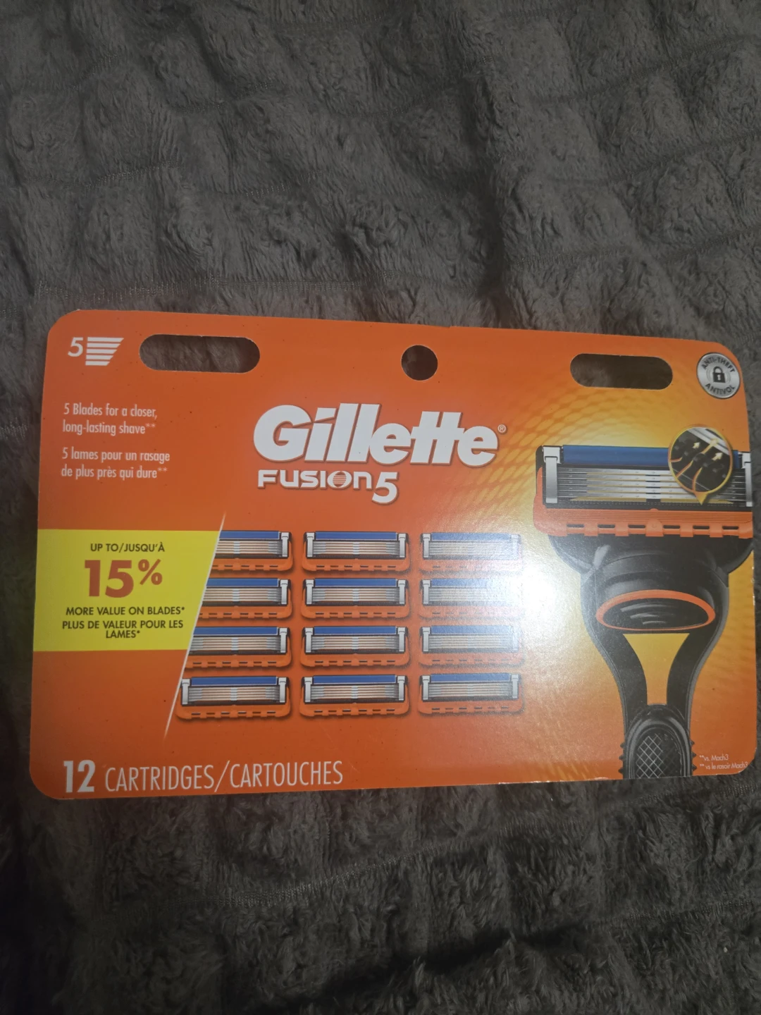 Gillette Fusion5 Razor Cartridges - 12 Pack