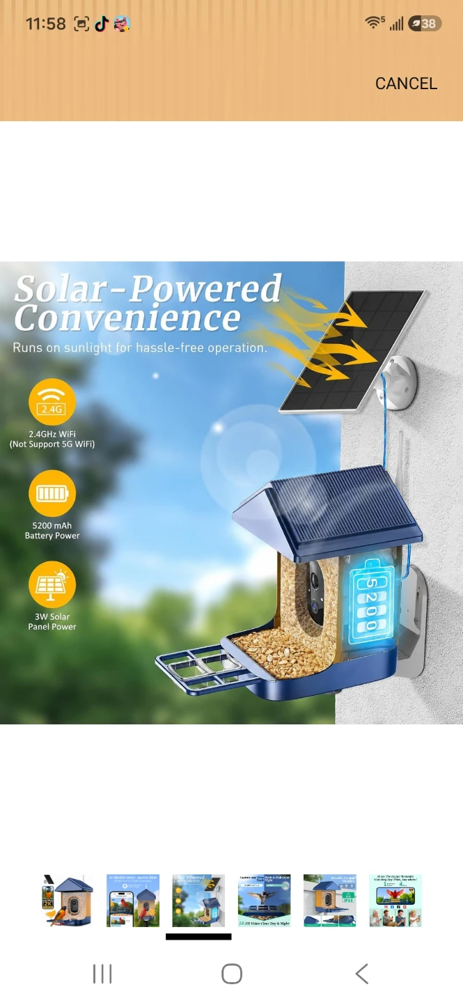 Smart AI Bird Feeder with 2K Camera - photo 2