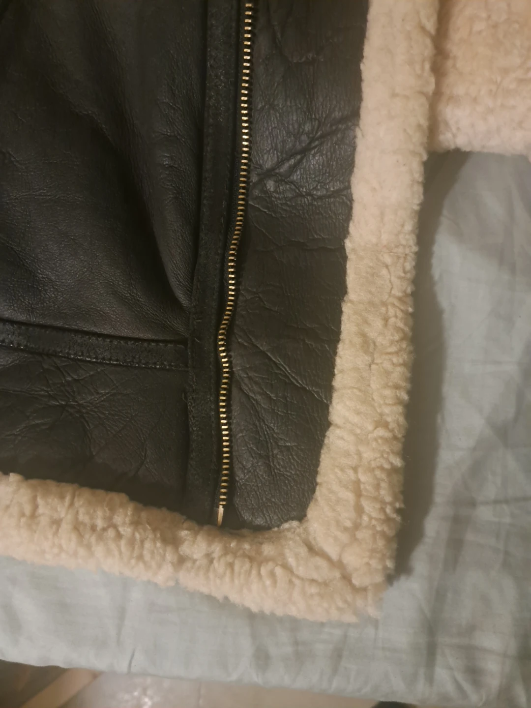 Men's Aviator Shearling Sheepskin Leather Coat - photo 4