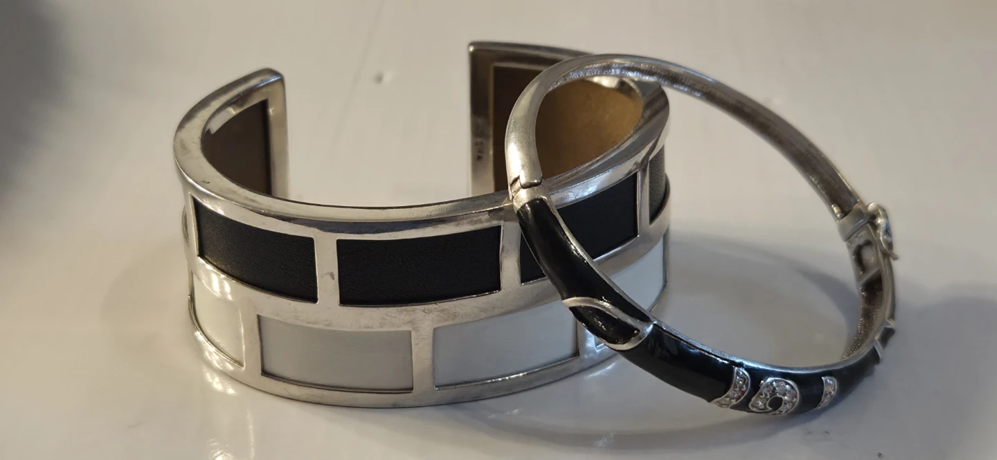 Set of 2 Sterling Silver Bracelets
