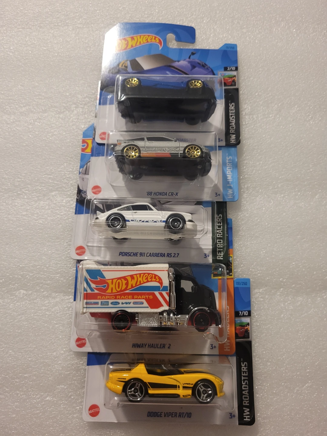 Set of 5 Hot Wheels Diecast Vehicles