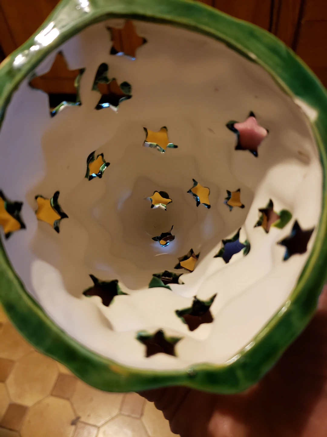Ceramic Christmas Tree Tea Light Holder - photo 3