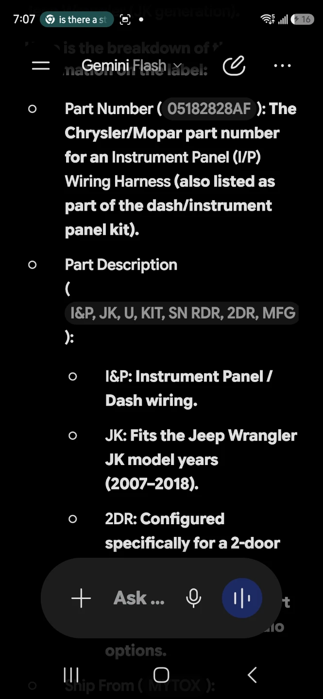 Jeep Wrangler JK 2-Door Instrument Panel Wiring Kit - photo 5