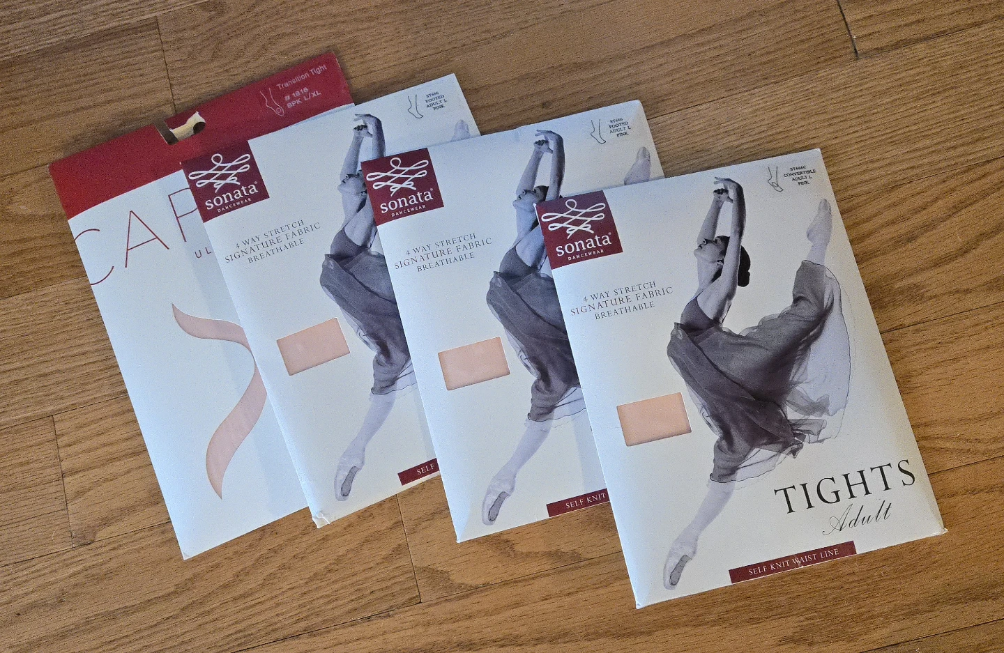NEW! CAPEZIO ballet pink tights - adult, Large