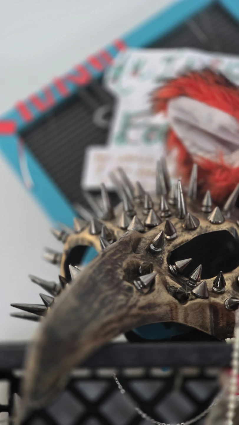 Spiked bird skull mask/ plague doctor mask
