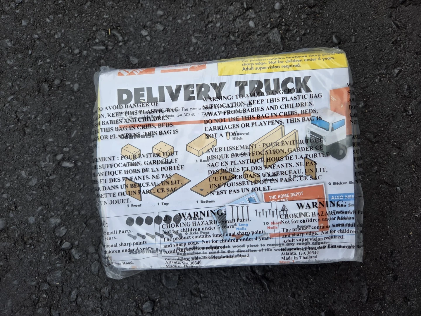 Delivery Truck toy assembly kit