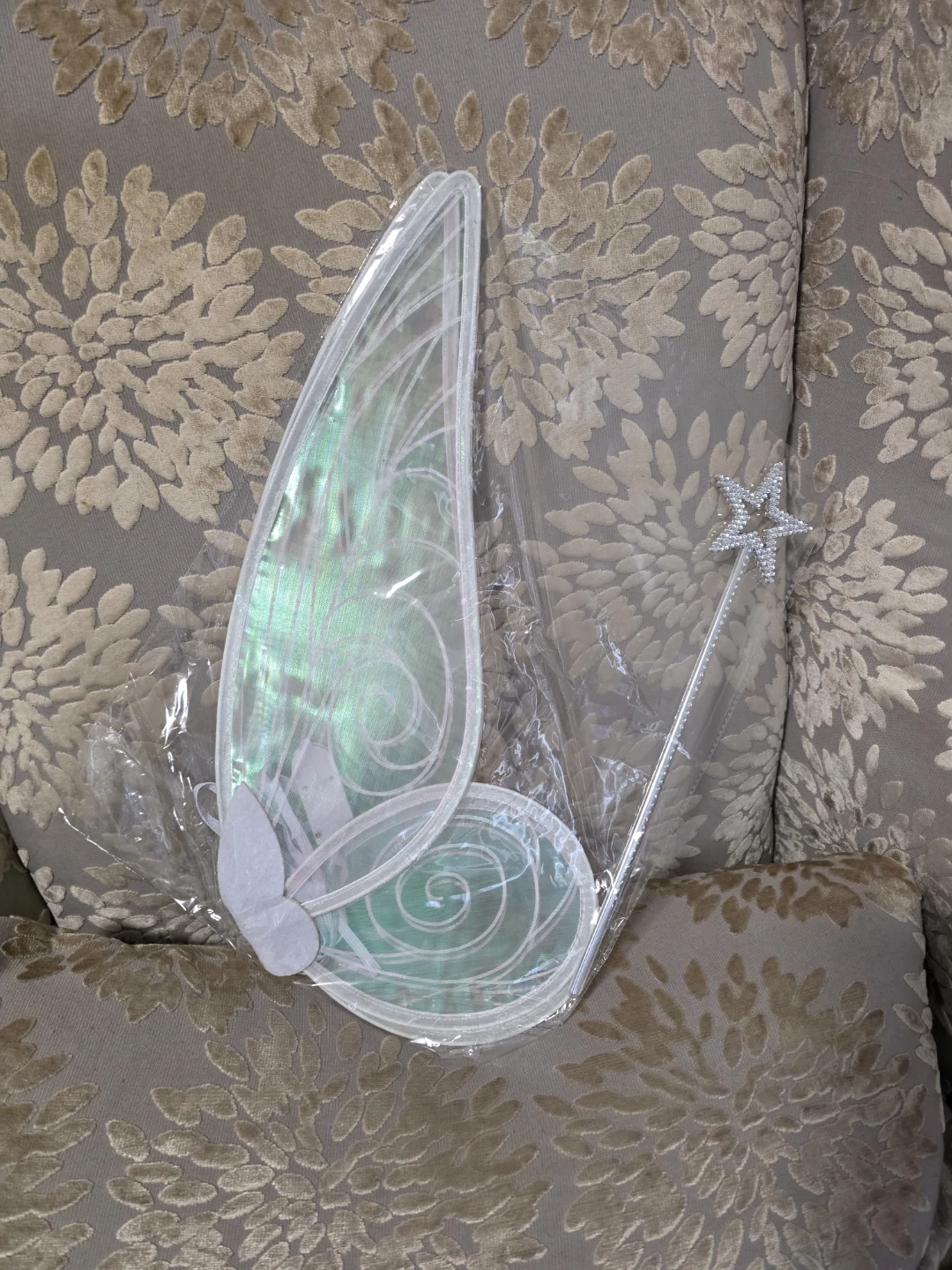 Light up fairy wings and star wand set for kids - BRAND NEW - photo 2