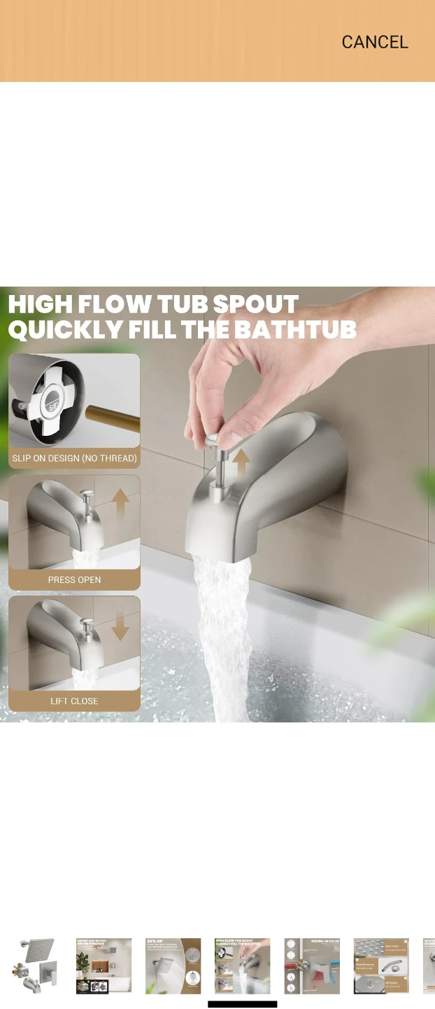 Shower Faucet Set with Rough-in Valve - photo 4